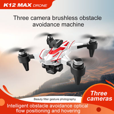 2.4G Συχνότητα K12 Max Drone Wifi FPV RC Drones με τηλεχειριστήριο Video Quadcopter Toy και Τρεις Pro 4K HD κάμερα