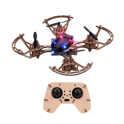 2.4g Απομακρυσμένο Ελεγχόμενο Quadcopter Set Bemay Toy Wooden Assemble Εκπαιδευτικό Rc Drone Kit