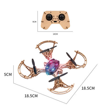 2.4g Απομακρυσμένο Ελεγχόμενο Quadcopter Set Bemay Toy Wooden Assemble Εκπαιδευτικό Rc Drone Kit