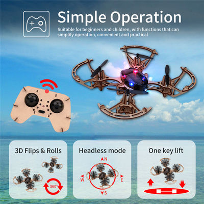 2.4g Απομακρυσμένο Ελεγχόμενο Quadcopter Set Bemay Toy Wooden Assemble Εκπαιδευτικό Rc Drone Kit
