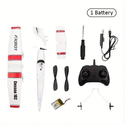Fx-801 Rc Αεροπλάνο Epp Foam Glider Αεροπλάνο Gyro 2.4g 2ch Rtf τηλεχειριστήριο Πτέρυγα για Λευκό Στυλ Αεροπλάνο EPP