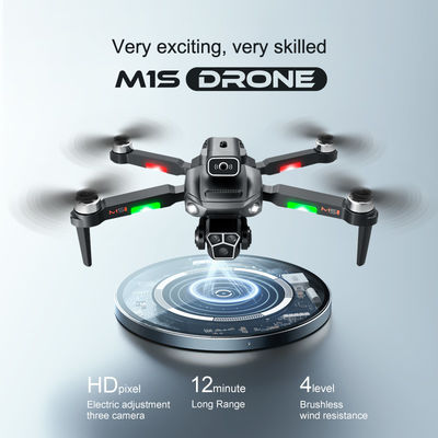 Τυλιζόμενο Quadcopter Rc Dron M1s Μίνι Drone 5g Wifi Fpv 4k Επαγγελματική Αποφυγή Περαστικών Προβλήσεων Διπλή κάμερα για Νεαρά Drones