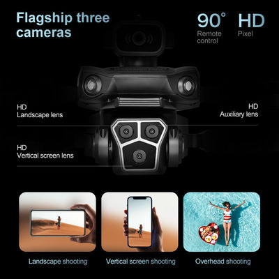 Αδύναμη πτήση M1s Drone με 4k HD 3 φακούς κάμερα Wifi Fpv Brushless 360 μοίρες Rolling Αποφυγή εμπόδια Quadcopter