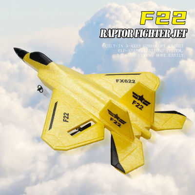 FX622 RC Αεροπλάνο Απομακρυσμένου Ελέγχου Αεροπλάνο F22 Μοντέλο Παιχνιδάκι Μικρό Φουσκωτό Γλάιντερ Με Φώτα Μαχητικό για Αναβάθμιση Συχνότητας 2,4GHz