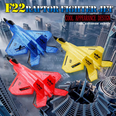 Βιώστε την ενθουσιασμό του Fx622 F22 Raptor Fighter Jet 2.4G 2CH EPP RC αεροπλάνο με LED φώτα Εποχή 5-7 χρόνια
