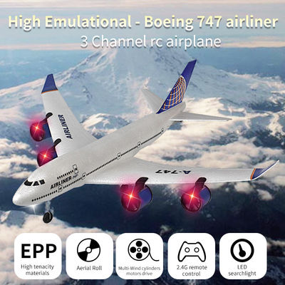 Ηλεκτρικό RC αεροπλάνο A380 747 λειτουργία Εύκολο στην πτήση Stunt Roll 2.4GHz τηλεχειριστήριο ανεμόπτερο για και μπαταρίες περιλαμβάνονται