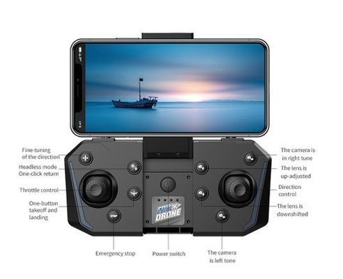 BLACK HUGTEC W21 Drone Προσαρμόσιμες ρυθμίσεις κάμερας και ηχογράφηση βίντεο με ένα άγγιγμα για μέγιστο χρόνο πτήσης 10-20 λεπτά