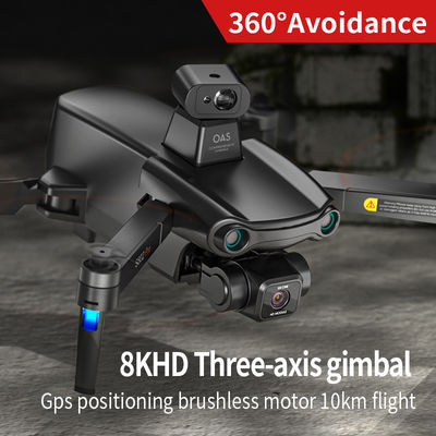 S808 Drone 360 Αποφυγή εμποδίων Χωρίς βούρτσα Τρεις άξονες Eis Αντι-τρομάξιμο Ptz 8k Υπερ-καθαρή εναέρια φωτογραφία GPS Rc Αεροπλάνα
