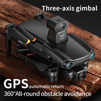 S808 Drone 360 Αποφυγή εμποδίων Χωρίς βούρτσα Τρεις άξονες Eis Αντι-τρομάξιμο Ptz 8k Υπερ-καθαρή εναέρια φωτογραφία GPS Rc Αεροπλάνα