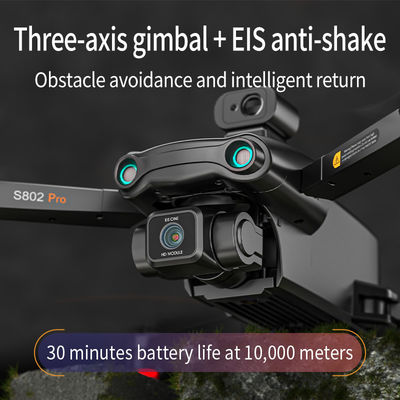 S808 Drone 360 Αποφυγή εμποδίων Χωρίς βούρτσα Τρεις άξονες Eis Αντι-τρομάξιμο Ptz 8k Υπερ-καθαρή εναέρια φωτογραφία GPS Rc Αεροπλάνα