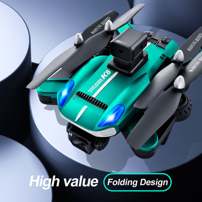 Αλουμινίου 2024 K8 Drone Dual Camera Τέσσερις άξονες αναδιπλούμενο αεροσκάφος με αποφυγή εμποδίων και RC ελικόπτερο Dron 8k Pro