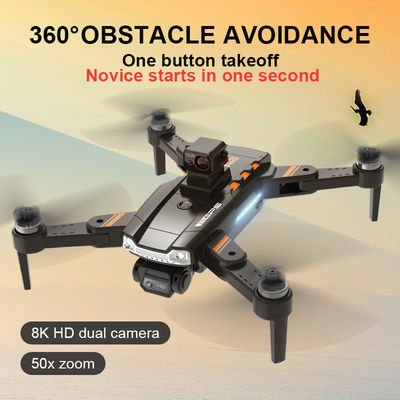 Καμερα HD και Αεροφωτογραφία HD Quadcopter τηλεχειριστήριο S1 Brushless Laser Αποφυγή εμποδίων Drone Μαύρο Πορτοκαλί