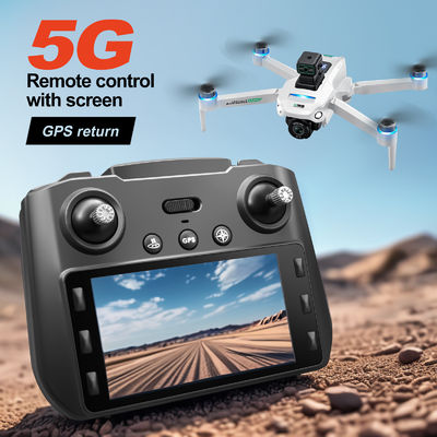 Πλαστικό S159 5g Wifi Fpv GPS Quadcopter Drone 4khd Δύο κάμερες 25 λεπτά Αντοχή Αποφυγή εμποδίων Led Μεγάλη οθόνη τηλεχειριστή Rc Drone