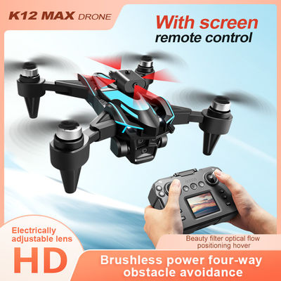 Αρχάριοι Drones K12 Brushless Drone Ηλεκτρικό 3 κάμερες 4k Drone υπέρυθρο Αποφυγή εμποδίων Drones Οπτική ροή Quadcopter παιχνίδια για ενήλικες