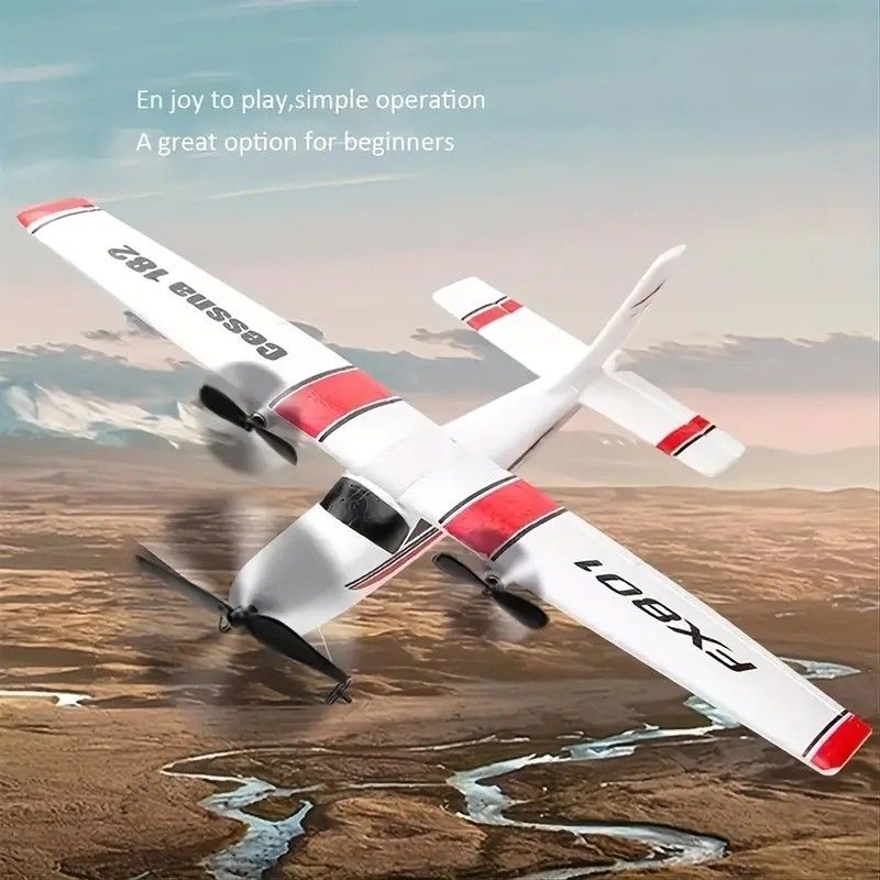 Fx-801 Rc Αεροπλάνο Epp Foam Glider Αεροπλάνο Gyro 2.4g 2ch Rtf τηλεχειριστήριο Πτέρυγα για Λευκό Στυλ Αεροπλάνο EPP