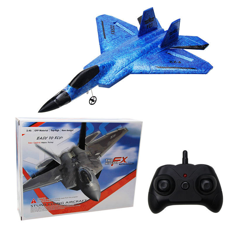 Βιώστε την ενθουσιασμό του Fx622 F22 Raptor Fighter Jet 2.4G 2CH EPP RC αεροπλάνο με LED φώτα Εποχή 5-7 χρόνια