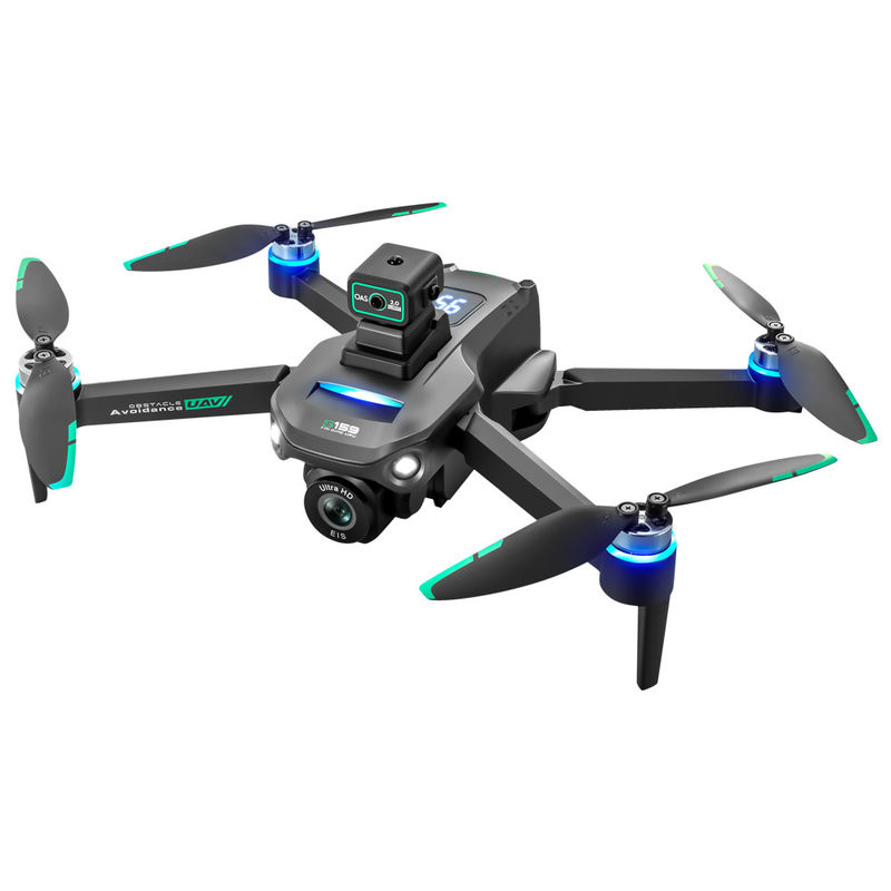 Πλαστικό S159 5g Wifi Fpv GPS Quadcopter Drone 4khd Δύο κάμερες 25 λεπτά Αντοχή Αποφυγή εμποδίων Led Μεγάλη οθόνη τηλεχειριστή Rc Drone